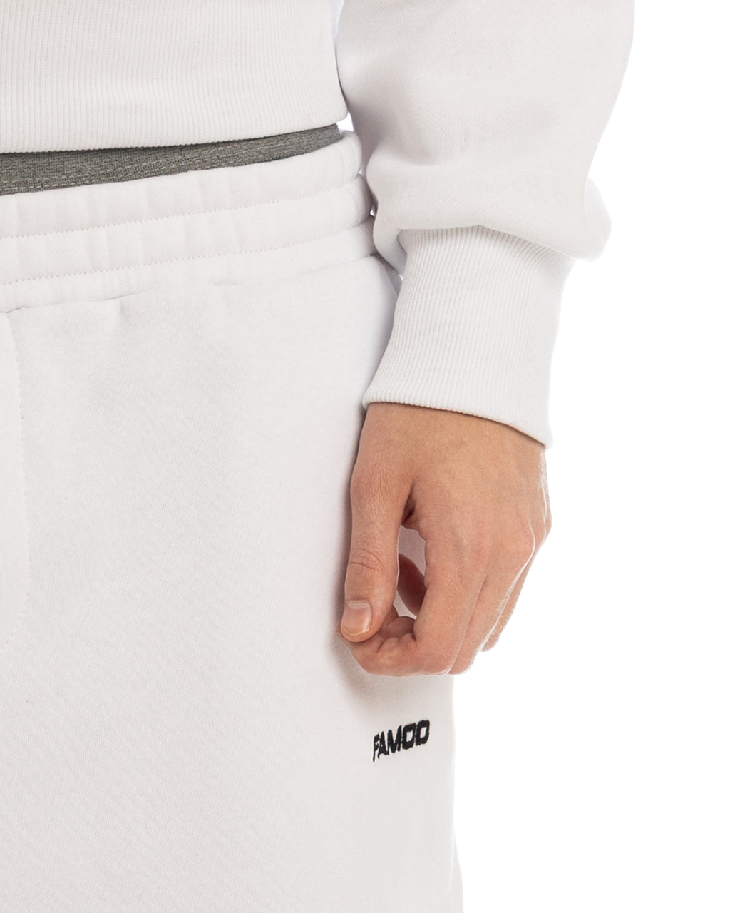 OPEN LEG JOGGER WHITE