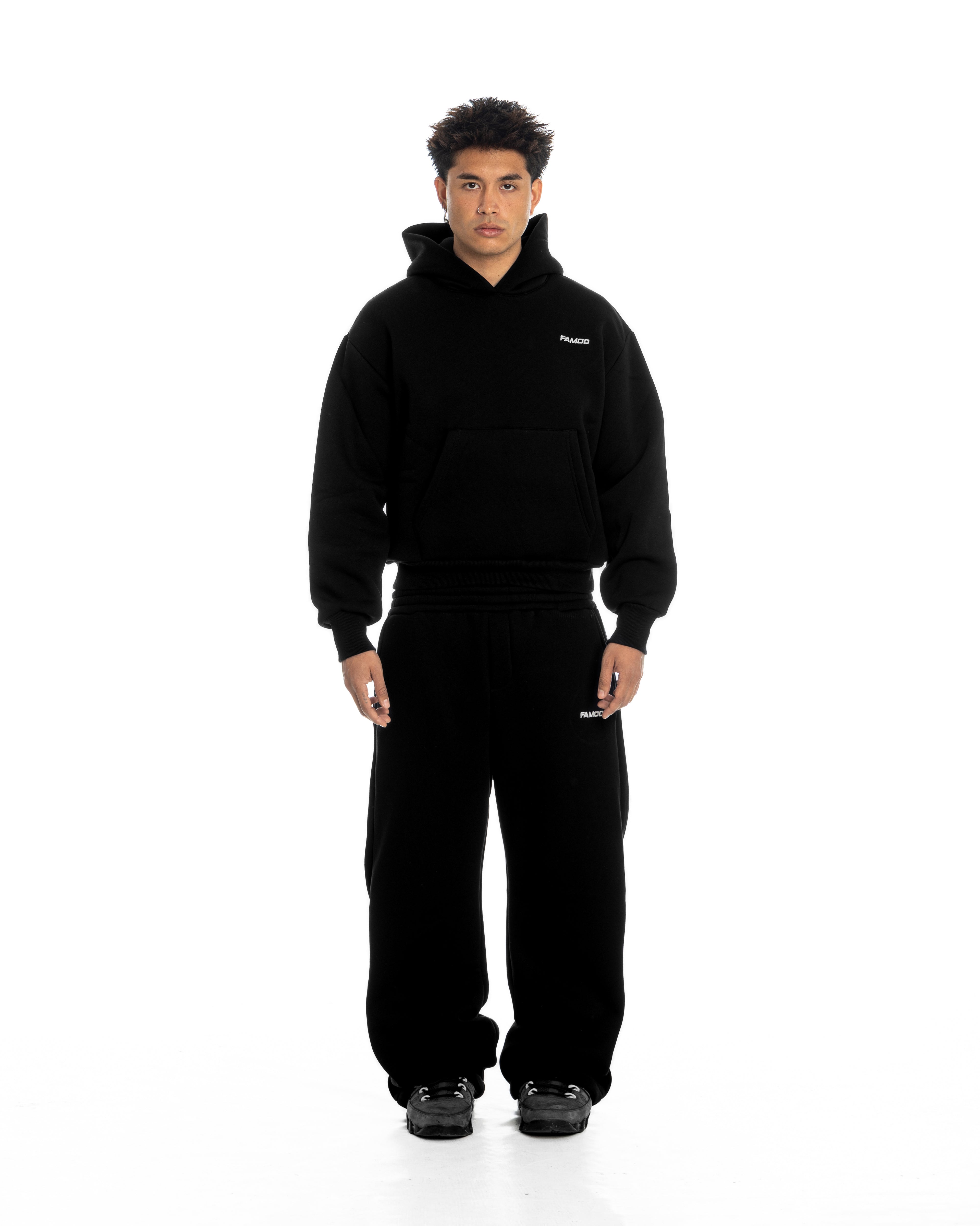 HOODED TRACKSUIT BLACK
