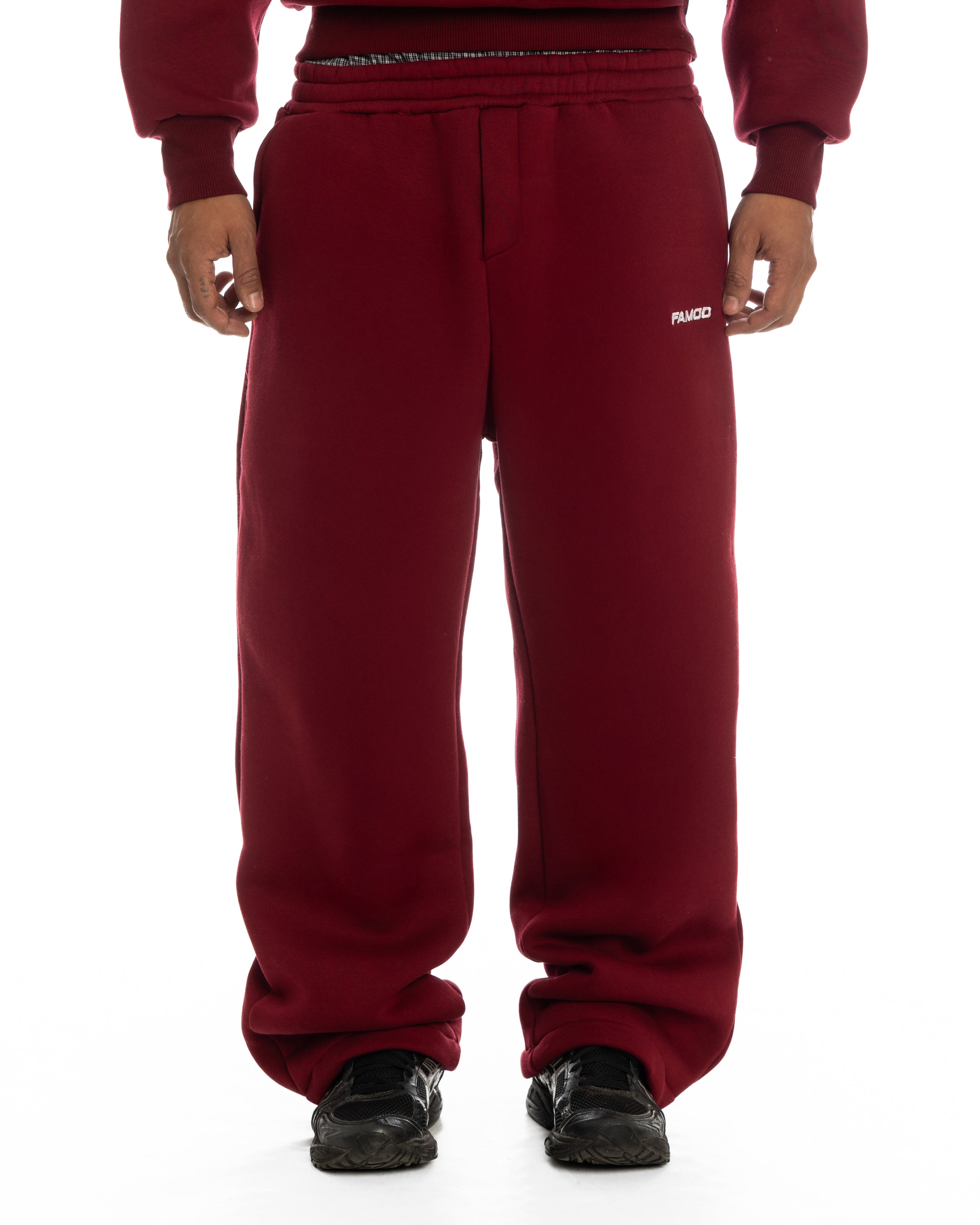 OPEN LEG JOGGER BORDEAUX